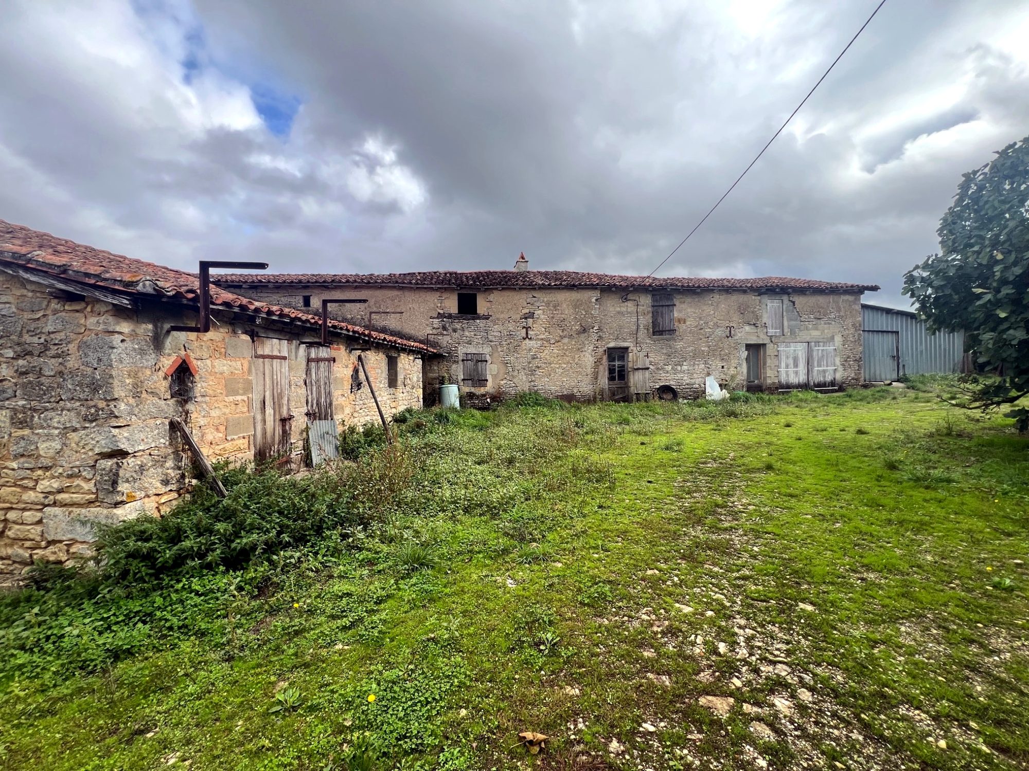 Traditional stone farm outbuildings and barns